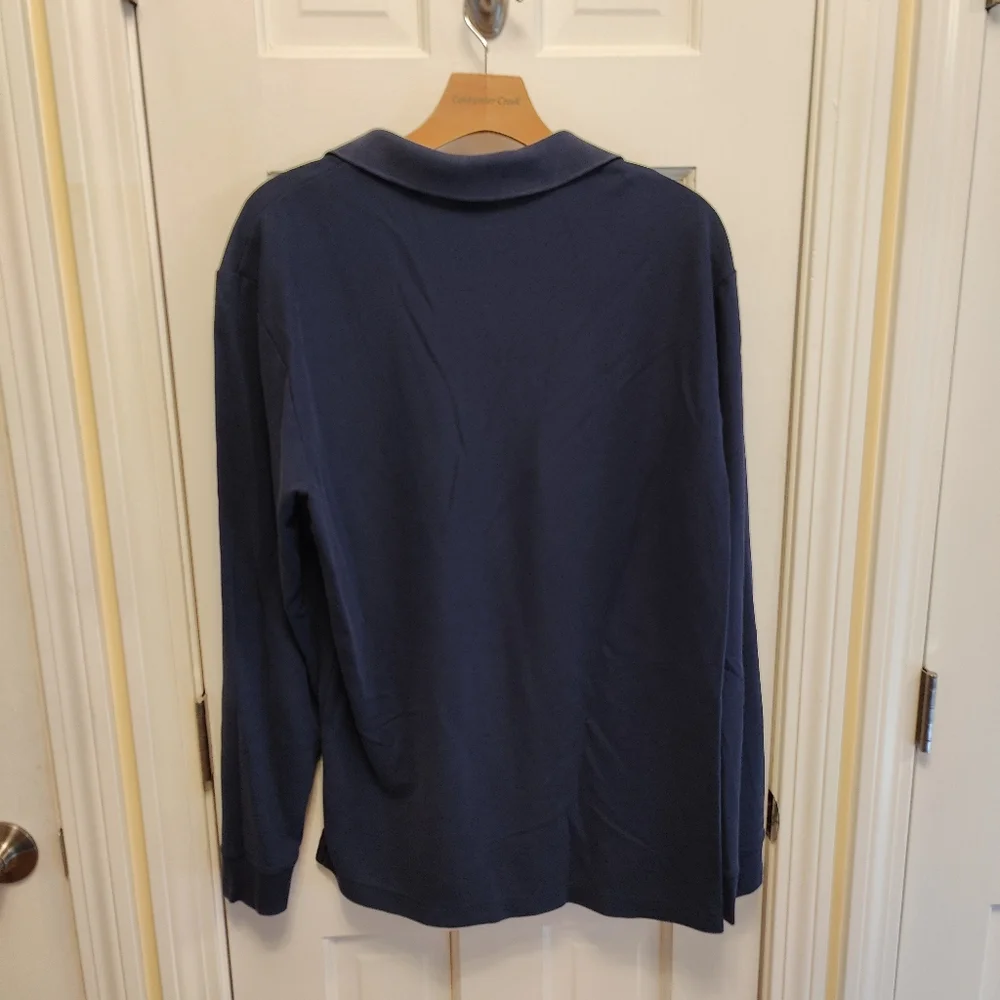 Men's polo golf long sleeve Large